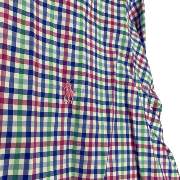 Polo Ralph Lauren Shirt Mens Large Colorful Button Down Plaid Long Sleeve Preppy - Picture 8 of 13